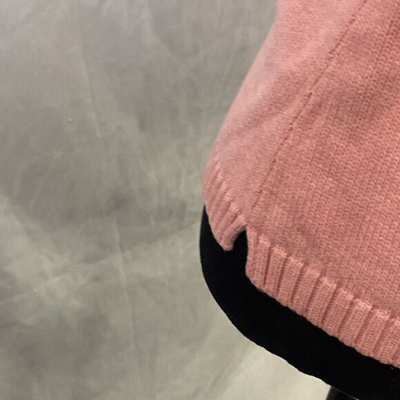 Vintage Y2K 00s Women's LL Bean Sweater Size M Pink Heavy Thick Cotton Knit - Picture 5 of 7